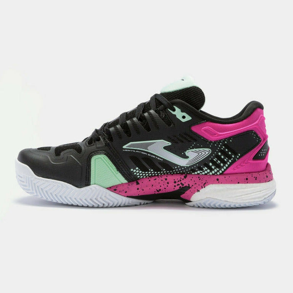 Joma Padel Shoes - Slam Lady 2101 Black and fucsia