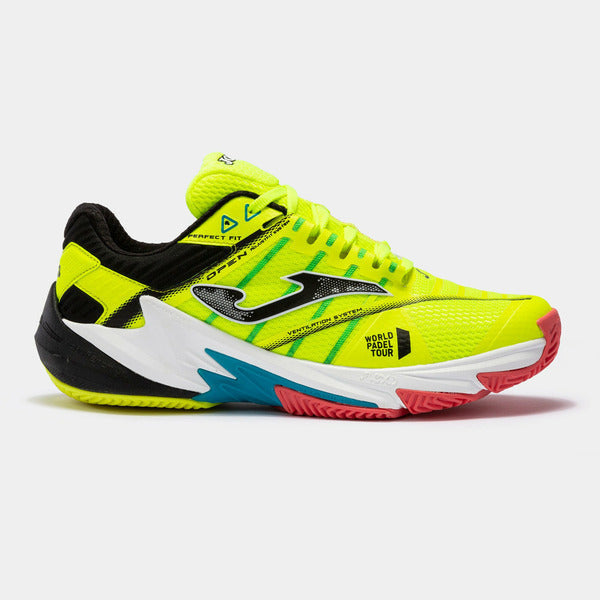 Joma Padel Shoes - Open 2209 Lemon Fluor Black