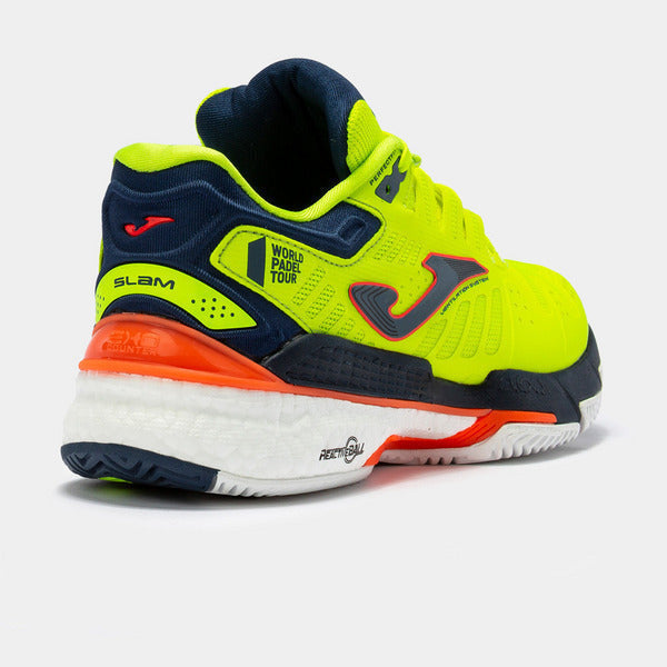 Joma Padel Shoes - Slam 2209 Lemon Fluor Navy