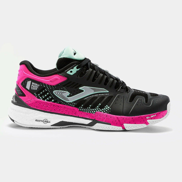 Joma Padel Shoes - Slam Lady 2101 Black and fucsia