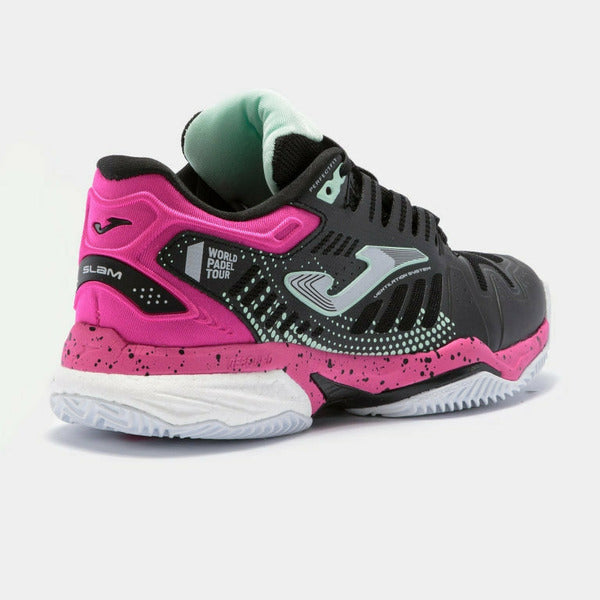 Joma Padel Shoes - Slam Lady 2101 Black and fucsia