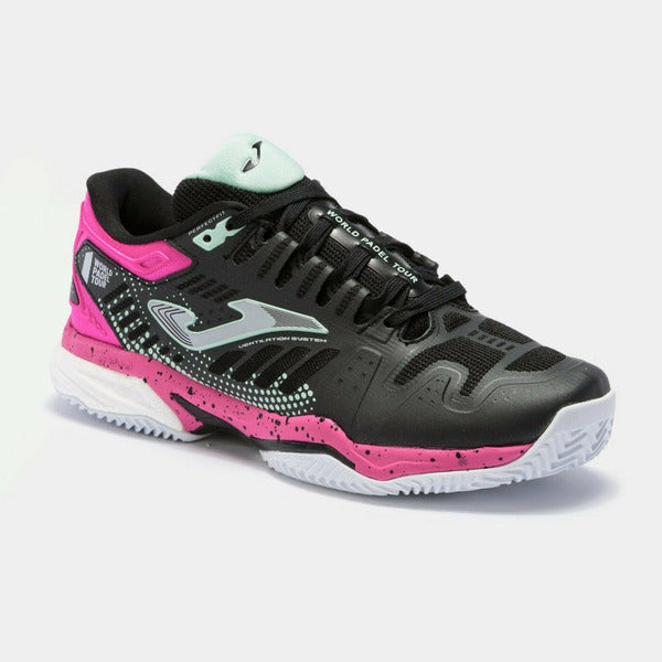 Joma Padel Shoes - Slam Lady 2101 Black and fucsia