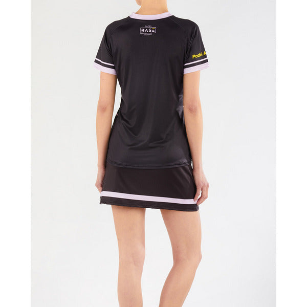 Base Padel - T-shirt Row - Carbon or Recycled Fabric - Donna