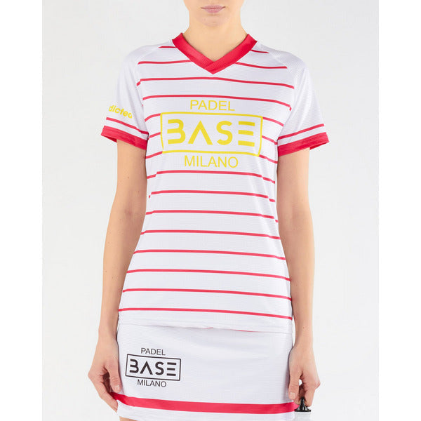 Base Padel - T-shirt Row - Carbon or Recycled Fabric - Donna