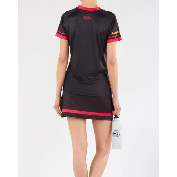 Base Padel - T-shirt Row - Carbon or Recycled Fabric - Donna