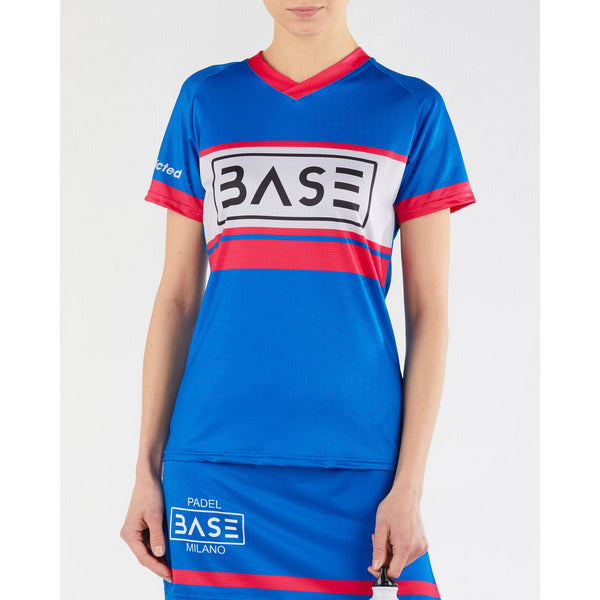 Base Padel - T-shirt Logo - Carbon or Recycled Fabric - Donna