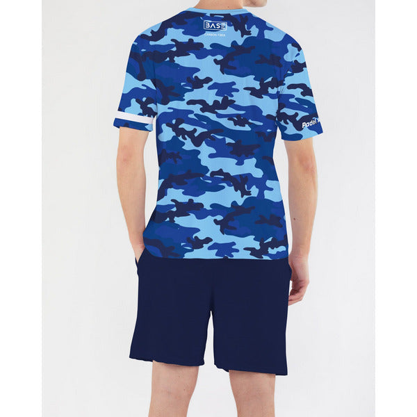 Padel Base - T-shirt Military Blue - Carbon or Recycled Fabric